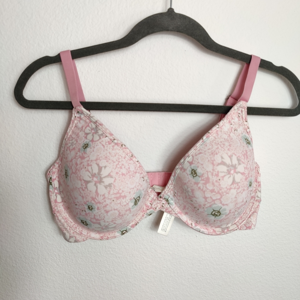 Lucky Brand 38D Pink Floral Underwire Bra